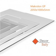 Lastra Policarbonato Compatto Trasparente 2050x1000x5mm Makrolon GP